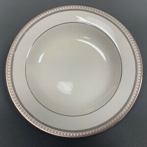Mikasa Palatial Platinum L3235 Fine China Rimmed Soup Cereal Pasta Bowl 8 5/8